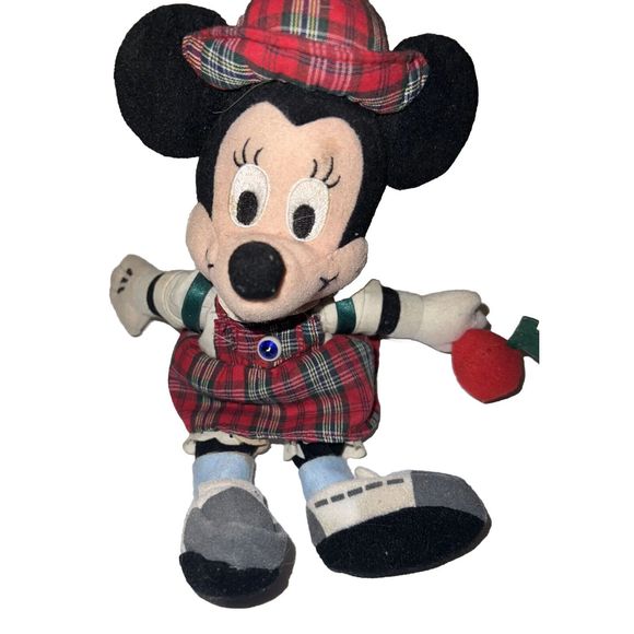 Disney Other - Mouseketoys Minnie Mouse Plush September Birthstone Sapphire VTG Apple Backpack